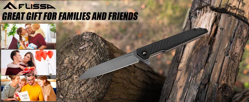 #JumpstartSale FLISSA Folding Knife, Pocket Knife with D2 Steel Blade, G10 Handle, Pocket Clip, Lightweight for Camping, Tactical, Hiking, Hunting, EDC, Daily Use, Outdoor Activities #JumpstartSale FLISSA Folding Knife, Pocket Knife with D2 Steel Blade, G10 Handle, Pocket Clip, Lightweight for Camping, Tactical, Hiking, Hunting, EDC, Daily Use, Outdoor Activities