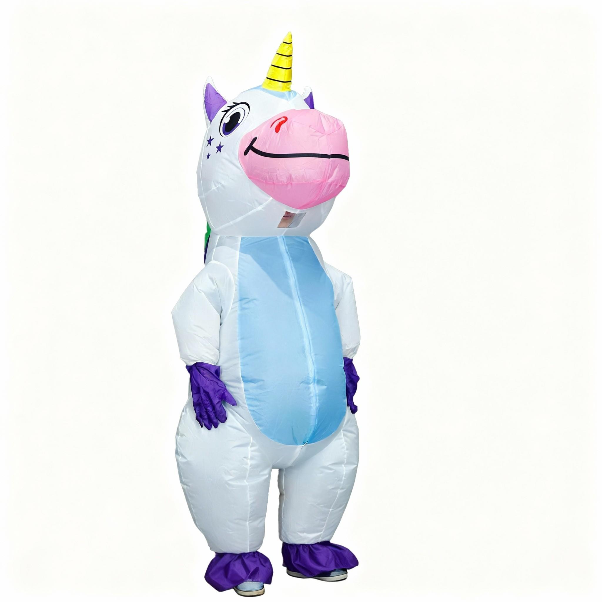 Halloween Inflatable Costume Adult Full Body Unicorn, Festival Theme Role Play Party Dress, Fun Halloween Attire for Adults
