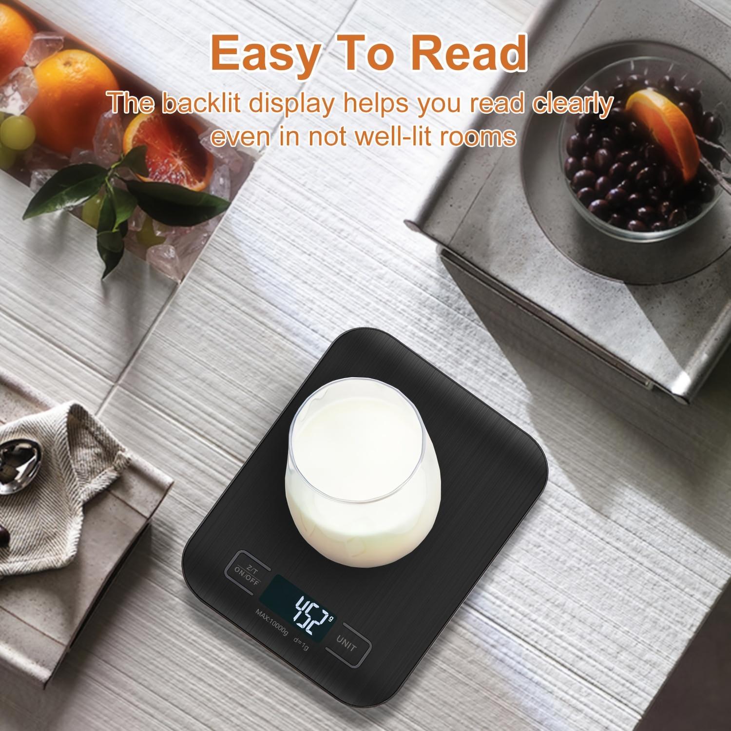 High Precision Digital Kitchen Scale, USB Charging/battery Powered, LCD Display, Stainless Steel, Waterproof, Accurate Food Weighing, Digital Weight Scale, Kitchen Gadgets