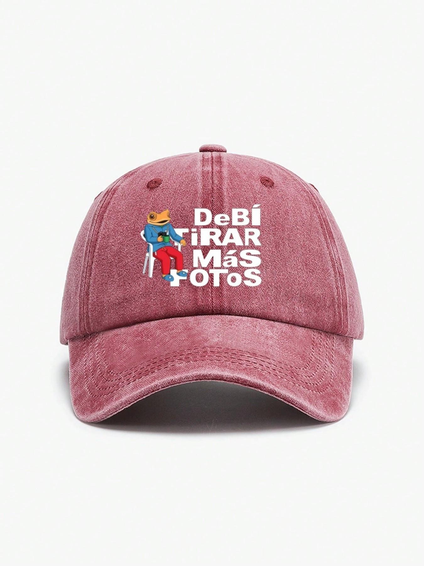 1PC Dtmf Puerto Rico Print Baseball Cap, Casual Vintage Style, Adjustable Lightweight Sun Protection Hat, Ideal for Outdoor Sports & Daily Wear