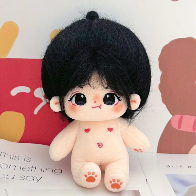 20cm Kawaii Plush Cotton Doll Idol Stuffed Super Star Figure Dolls No Attribute Crying Cotton Doll Can Change Clothes Kids Gift