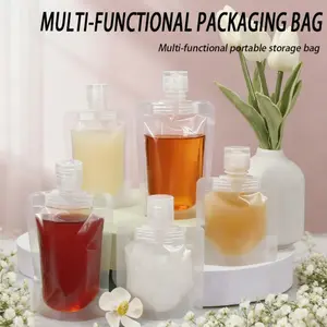 50pcs Travel Size Refillable Squeeze Pouches, 3 Sizes Available, Ideal for Toiletries & Liquids, Durable Design, Perfect for Daily Use