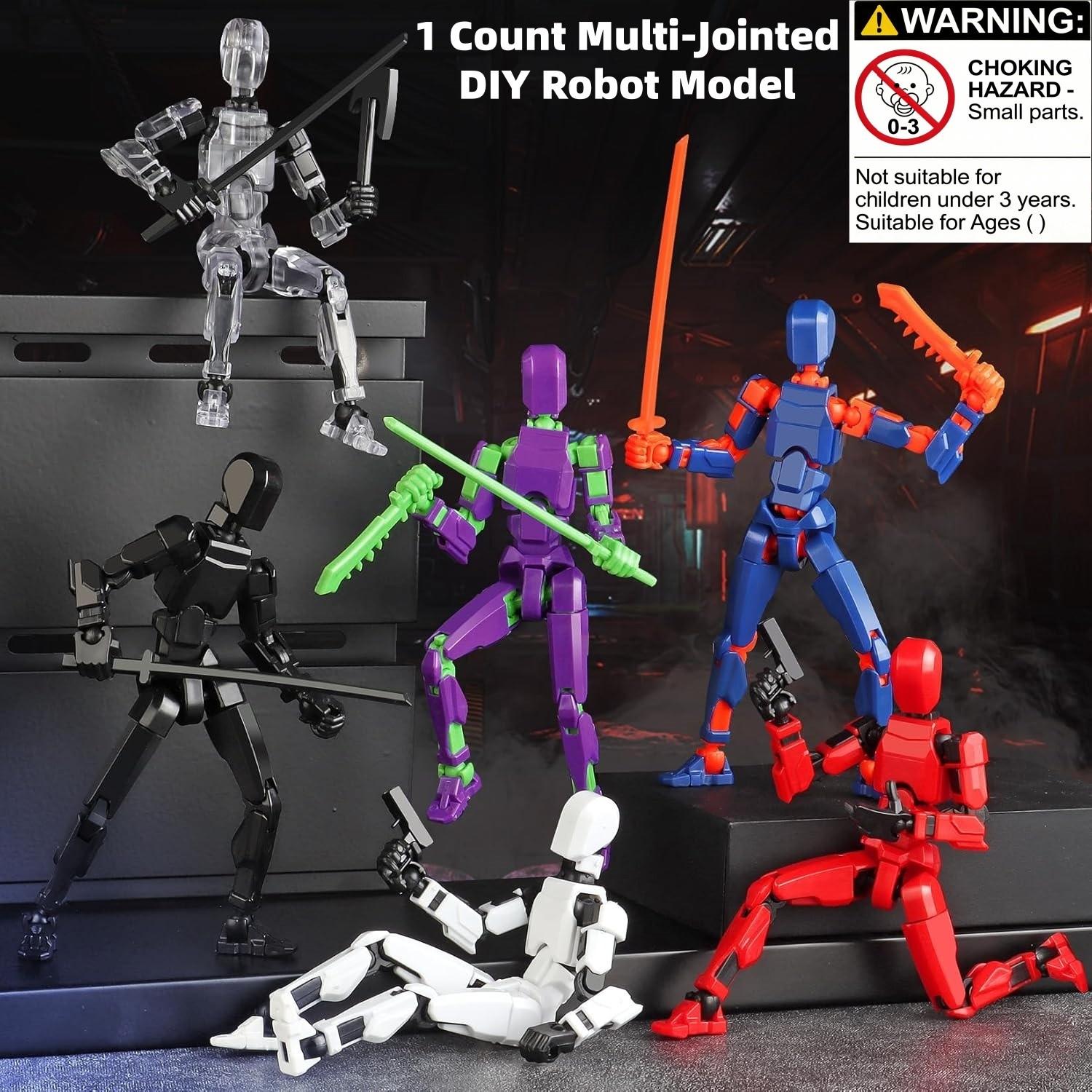 Titan Action Figure Set, Multi-Jointed Robot Model, Dynamic Pose, Detailed Design, Perfect for Collection and Desktop Decoration