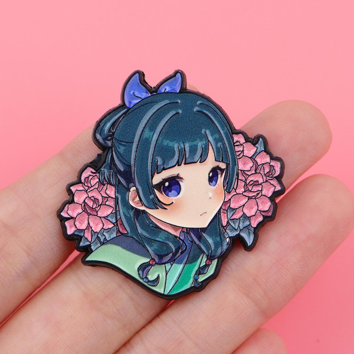 2pcs/Set  Cute Anime Enamel Brooch, Daily Wear Accessories, Elegant Badge Gift for Her, Friend, All Seasons Fashion Jewelry