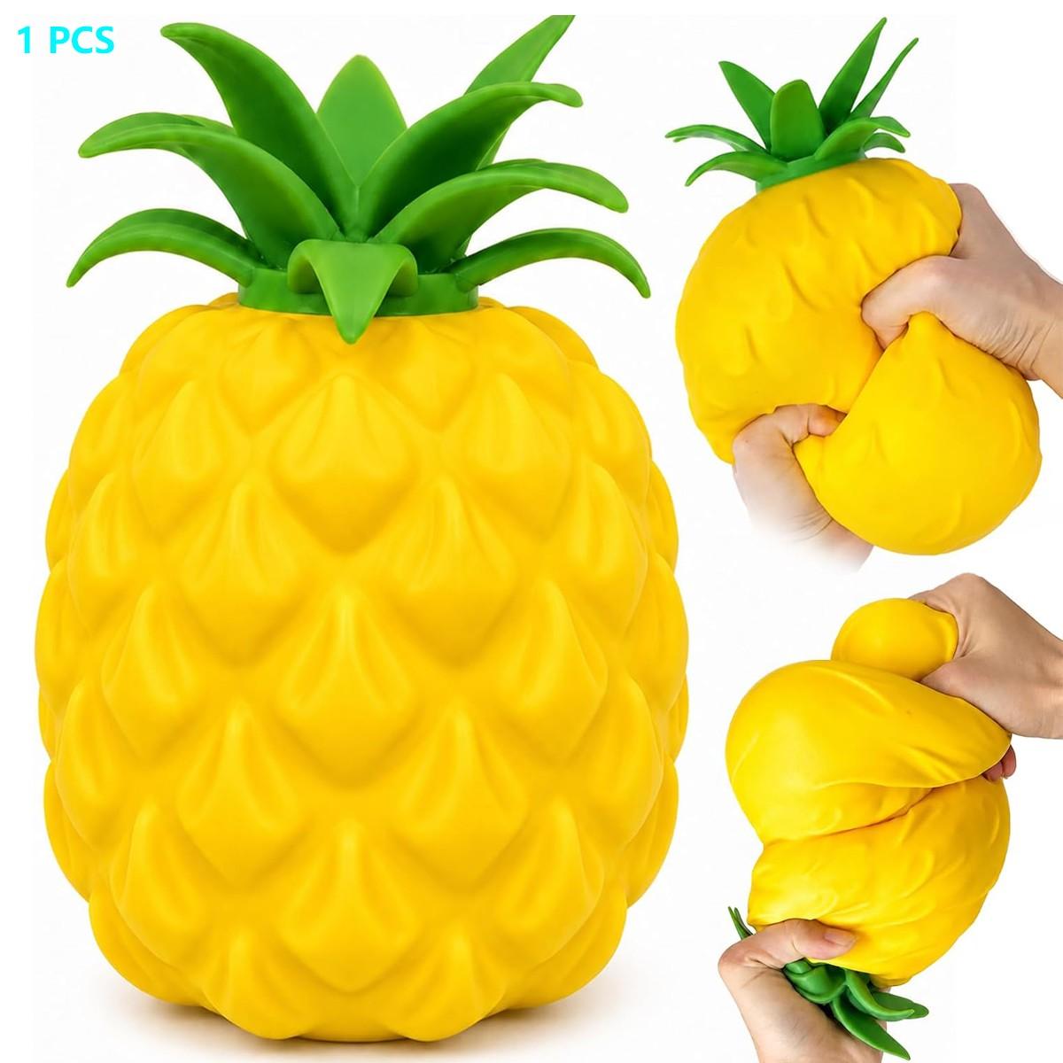 Cute Realistic Pineapple Squeeze Toy, Sensory Stress Relief Toy for Kids and Adults, Desk Decoration, Party Gift, Anxiety Relief, Soft Squishies