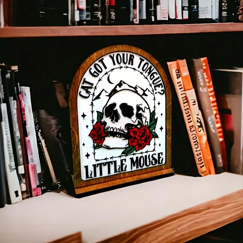 Edith Wood Shelf Sign, Creative Gift for Book Lovers, Unique Decor for Collectors, Perfect Room Decoration, Art Lover's Present