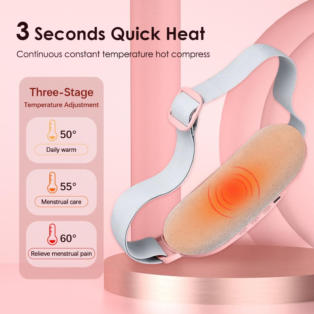1pc Heating Waist Belt For Menstrual Cramps Relief, Portable Cordless Heating Pad For Stomach, 3-Speed Temperature Adjustment And 4-Speed Massage Modes, Back And Belly Heating Pad For Women #TOP PICKS