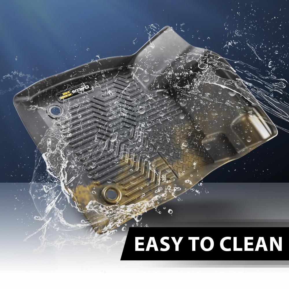 CROSSDESIGN Fit For 2023-2024 Honda Accord Front & 2nd Row Heavy Duty Tpe Floor Mats Liner