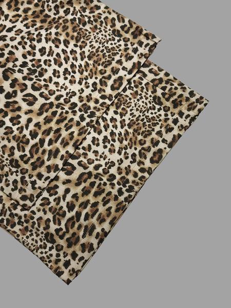 Valentine's Day Women's Leopard Print Wide Leg Pants, Casual Comfy Trousers for Daily Wear, Ladies Bottoms for Summer