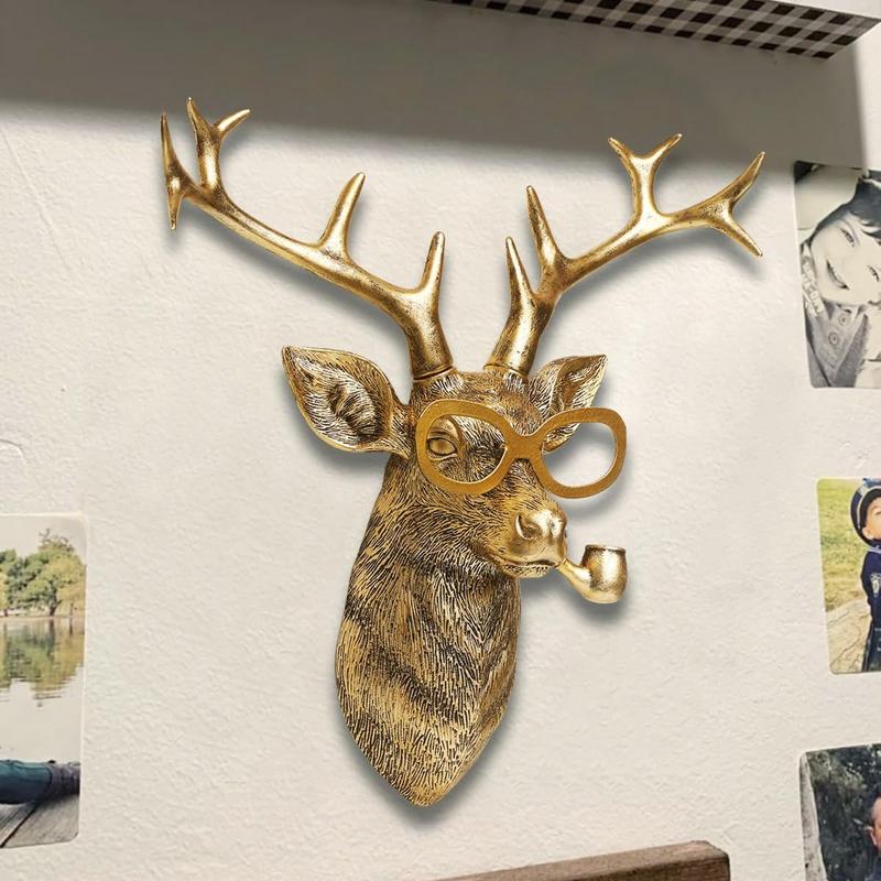 Animal Head Wall Decor, 1 Count Resin Animal Head Wall Hanging Ornament with Frame, Wall Art Decor for Home Living Room Bedroom Office Animal Head Wall Decor, 1 Count Resin Animal Head Wall Hanging Ornament with Frame, Wall Art Decor for Home Living Room Bedroom Office