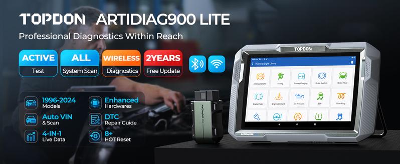 TOPDON Bidirectional Scan Tool, ArtiDiag900 Lite Automotive Diagnostic Tool for Full System, Scanner for Car with Active Test, FCA AutoAuth, Wireless OBD2 Scanner Diagnostic Tool for All Vehicles top don engine light car obd2 TOPDON Bidirectional Scan Tool, ArtiDiag900 Lite Automotive Diagnostic Tool for Full System, Scanner for Car with Active Test, FCA AutoAuth, Wireless OBD2 Scanner Diagnostic Tool for All Vehicles top don engine light car obd2