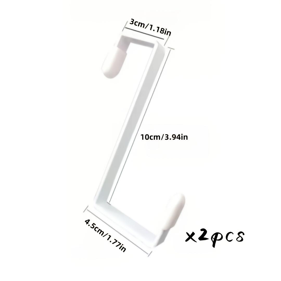 2pcs Door Hooks, Portable Multi-Functional Backpacks Hooks Without Drilling, Door Hanging Organizer, Suitable for Doors/Cabinets/Closets - Ideal for Hanging Headphones, Umbrellas, Bags, Keys, Snack Pouches, Clothes, and More