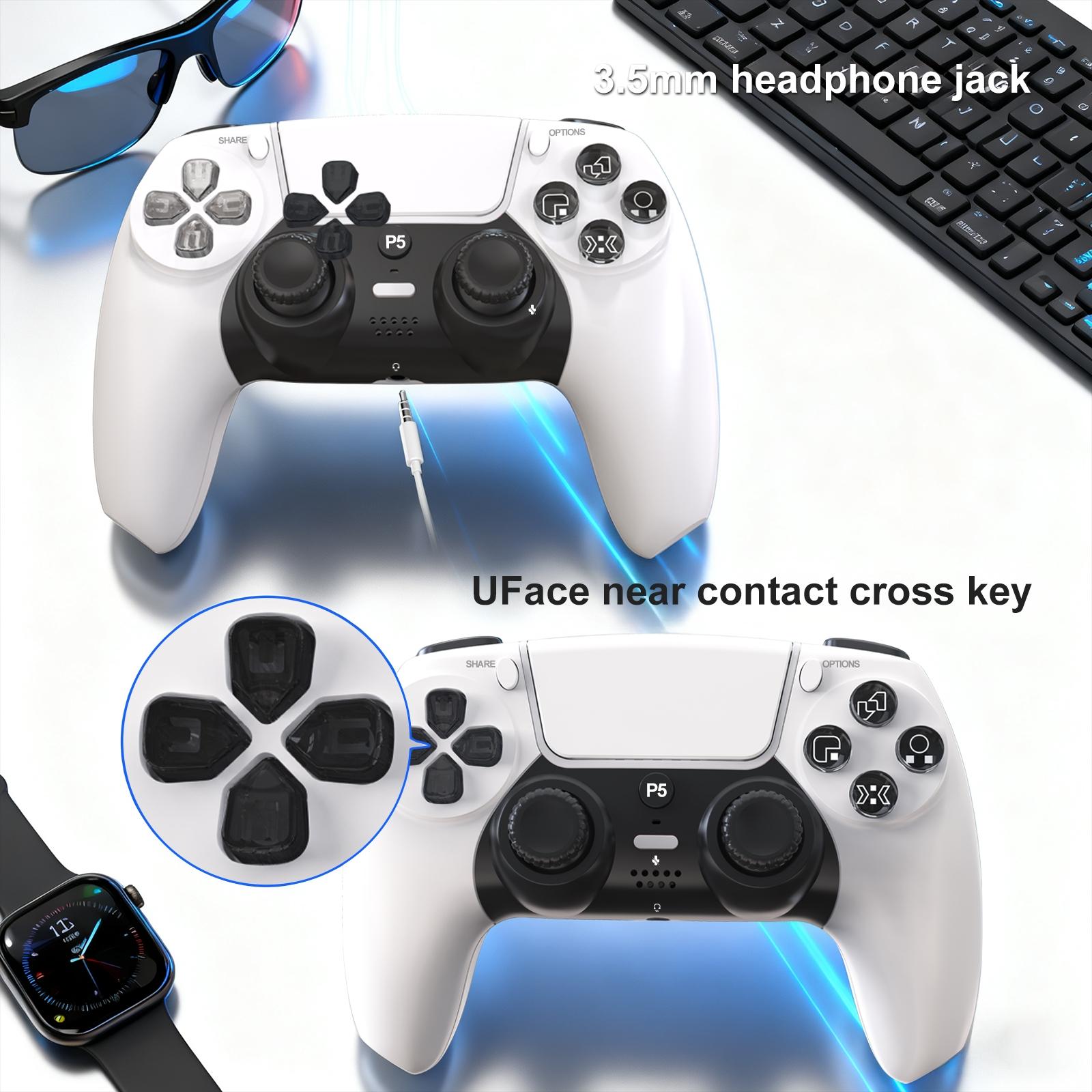 Wireless Bluetooth-compatible Game Controller for P5 Games, Hall Joystick, Dual Vibration, Headphone Jack, Ideal Gift for All Ages