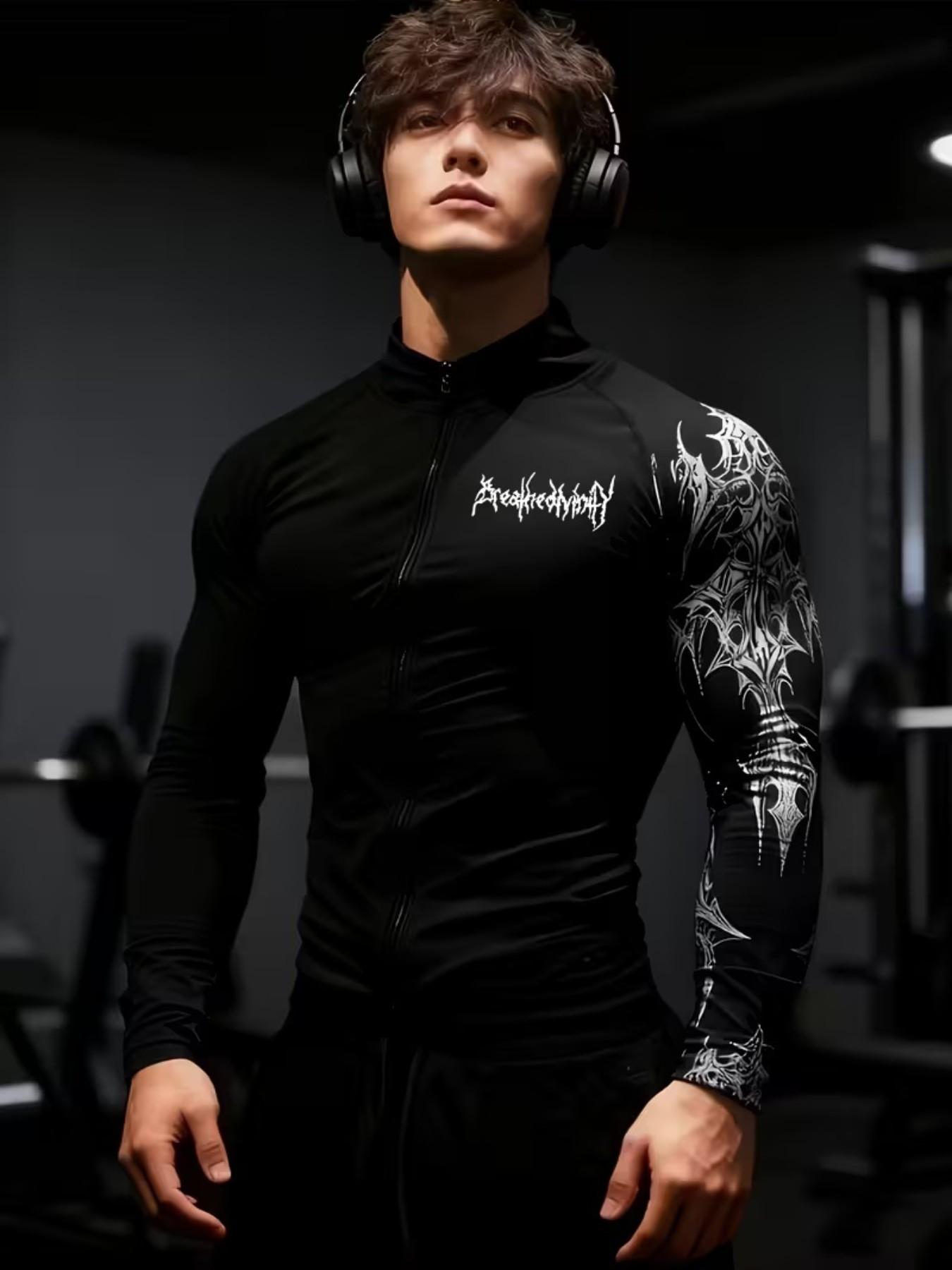 Men's New Breathedivinity Sports Quick-Dry Tight-Fitting Gym Zipper Jacket, Elastic Couple, Ideal for Fitness and Workout