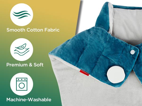 Weighted Heating Pad for Neck, Shoulders and Back 3-Temp Muscle Tension Relief Auto off XXL King Size 22"x33" Gifts for Women Men