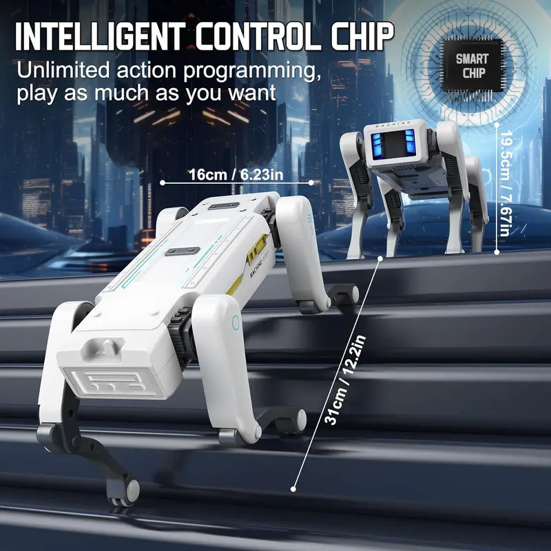 Product Introduction of (Akeleo)Programmable AI robot dog - Voice control, 25-meter stable connection, learning skills and patrol functions - Interactive STEM learning toy suitable for children - Ideal birthday and Christmas gift 7