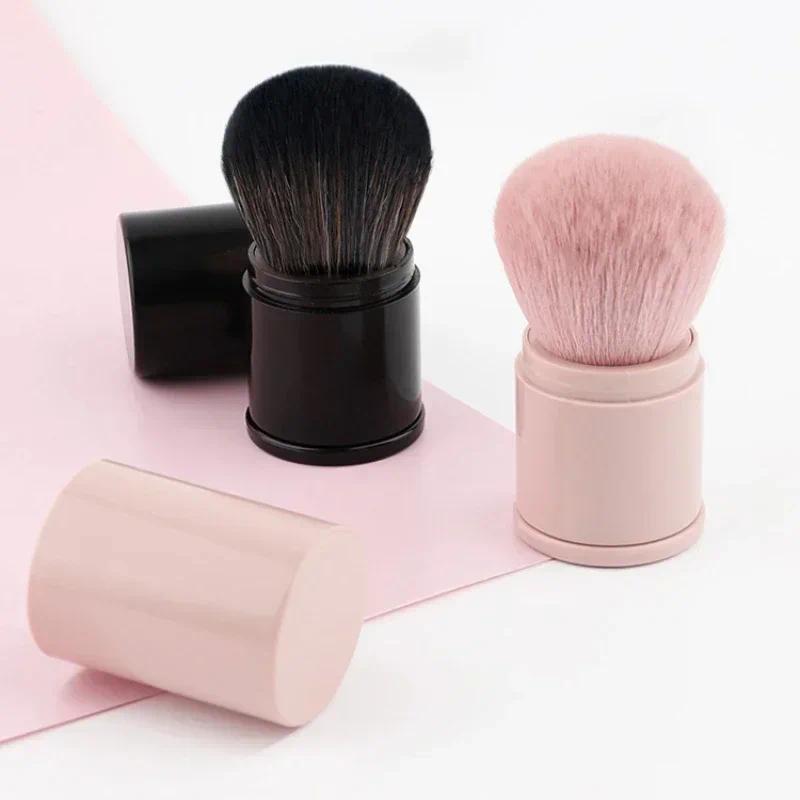 Quality Portable Mini Retractable Blush Brush Soft Loose Powder Foundation Makeup Brush Multi Functional Nail Beauty Makeup Tool