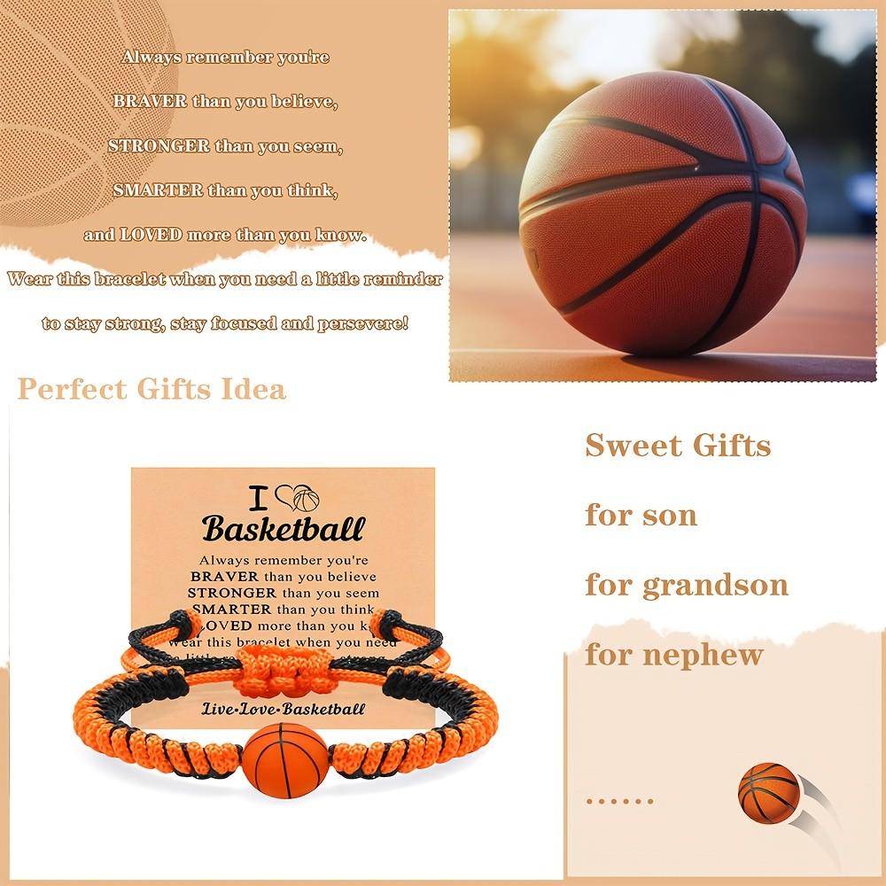 1PC Sports Theme Bracelets Set - Adjustable Hand-Knotted Nylon Cord, Durable Anti-Fray, Soccer/Basketball Design, Trendy Minimalist Wristbands, Perfect for Sports Players, Stylish Athletic Accessories, party decoration