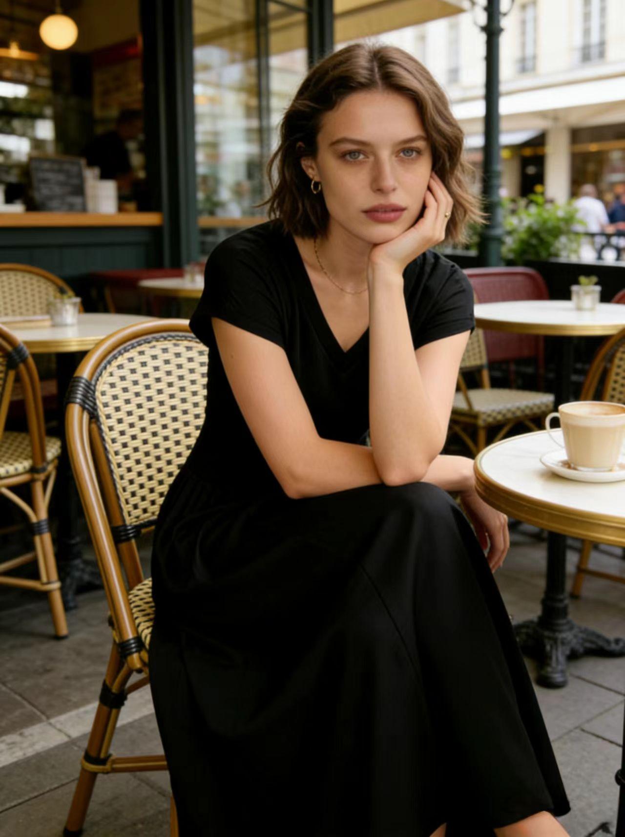 Solid Color Fashion Plus Size Short Sleeve Dress, Stylish Casual Wear for Women, Comfortable and Trendy Summer