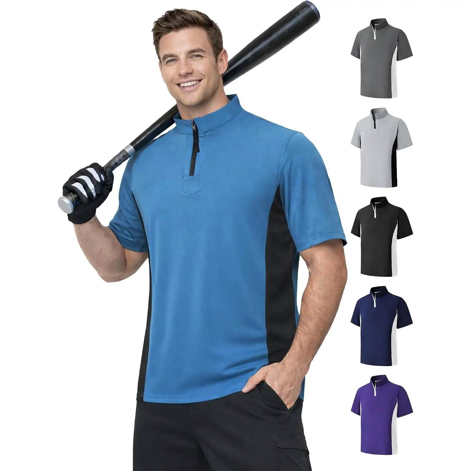 Men's Lightweight Water-Resistant Baseball Cage Jacket - Batting Practice Pullover for Training(Gift)