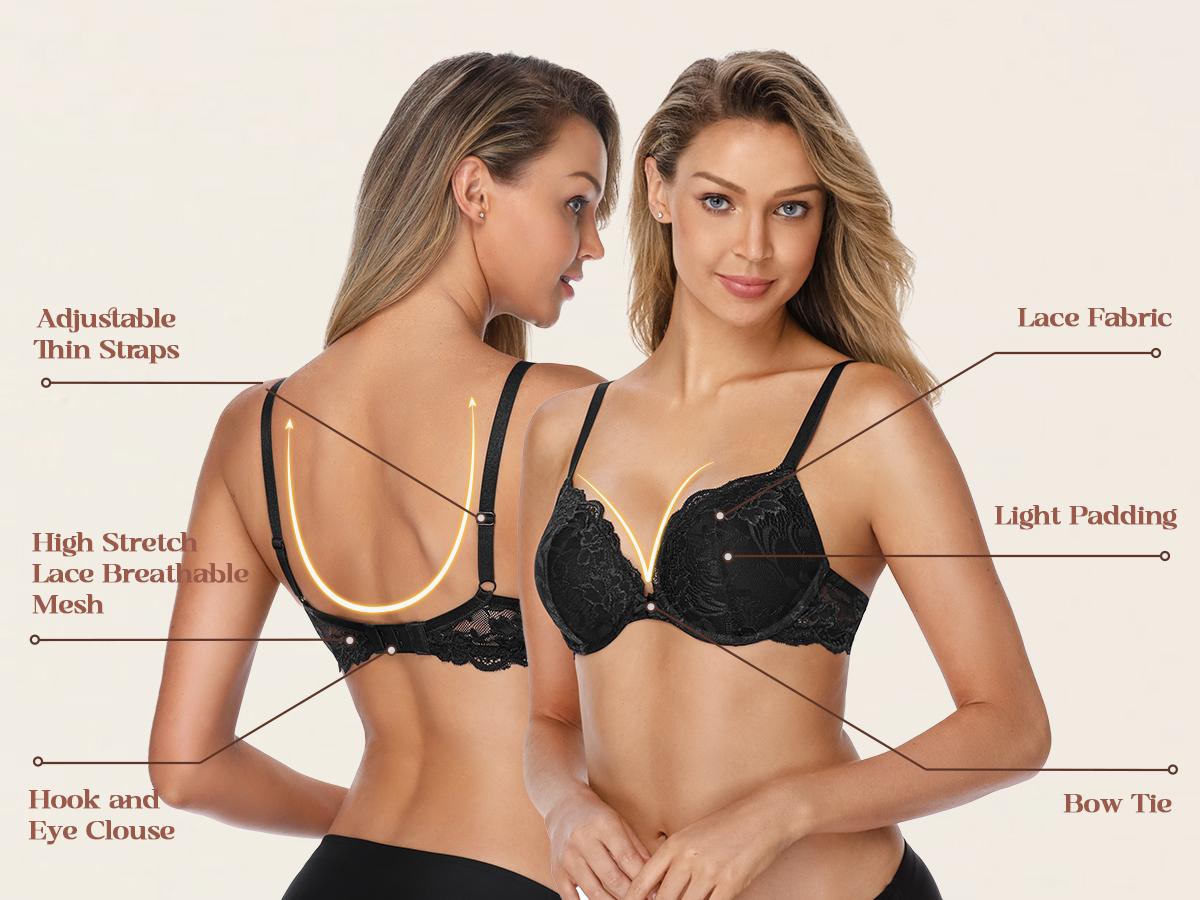WingsLove Enchante Floral Lace T-shirt Bras Comfort Padded Supportive Full Coverage Underwire Bra for Womenswear SpringStatements