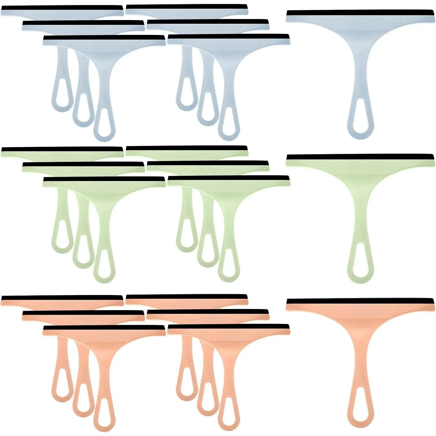 21 Pcs Small Squeegee for Shower Glass Door Window, Colorful