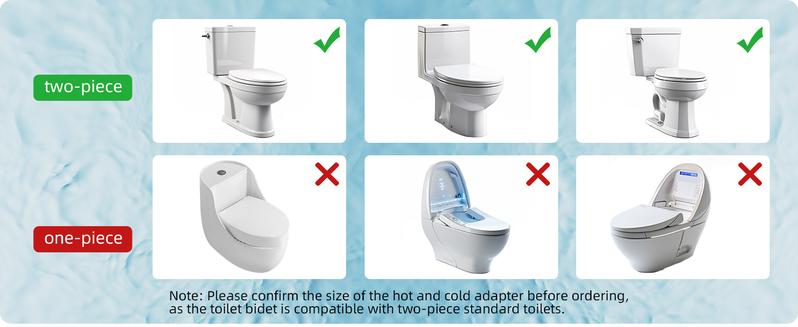Hibbent Toilet Seat Bidet with Self Cleaning Dual Nozzle, Hot and Cold Water Spray Non-Electric Mechanical Bidet Toilet Attachment for Rear or Female Washing, Black