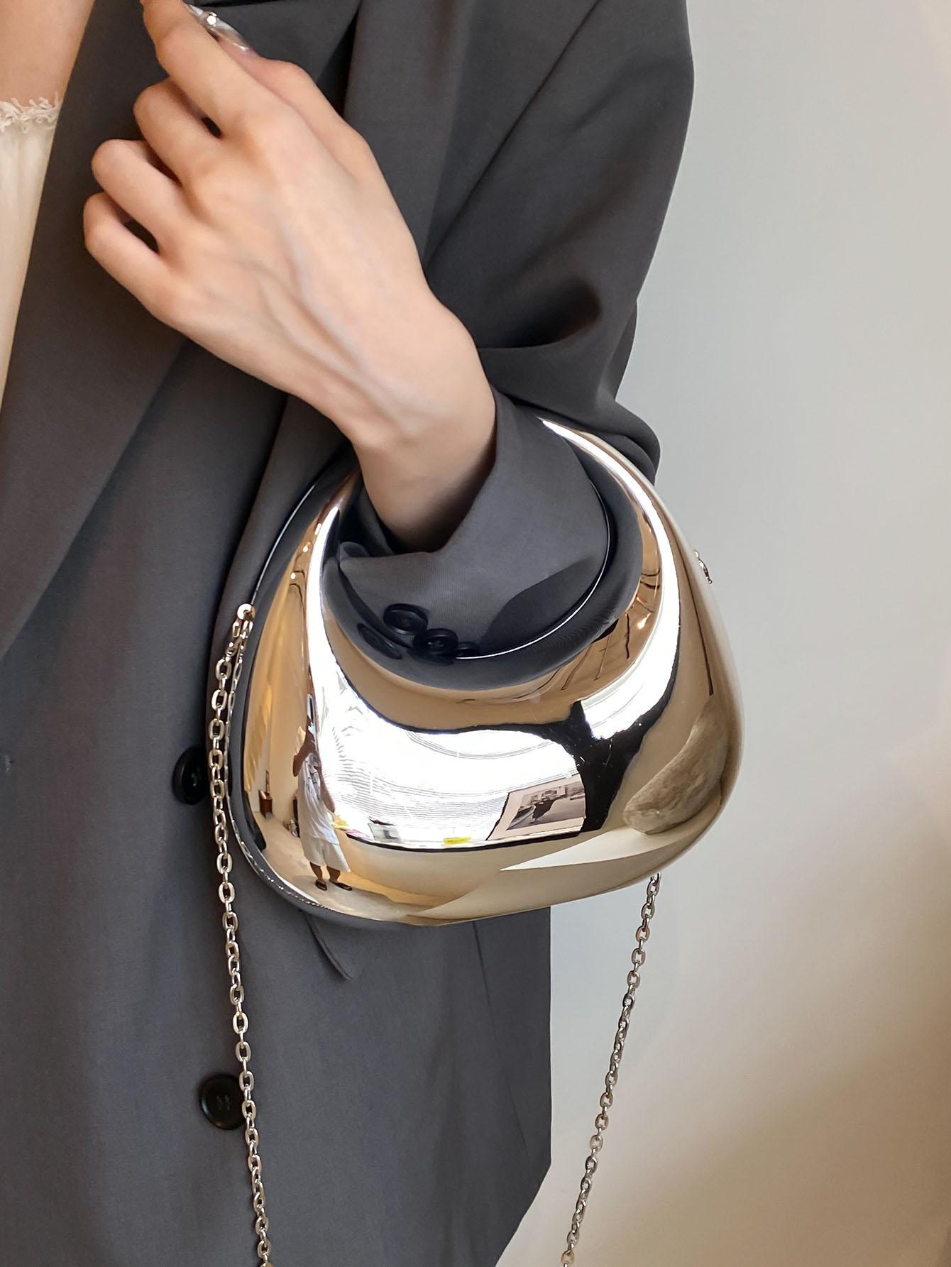 Women's Acrylic Box Bag, Fashionable Lipstick Coin Accessory Organizer Crossbody Bag, Elegant Party Chain Tb Purse