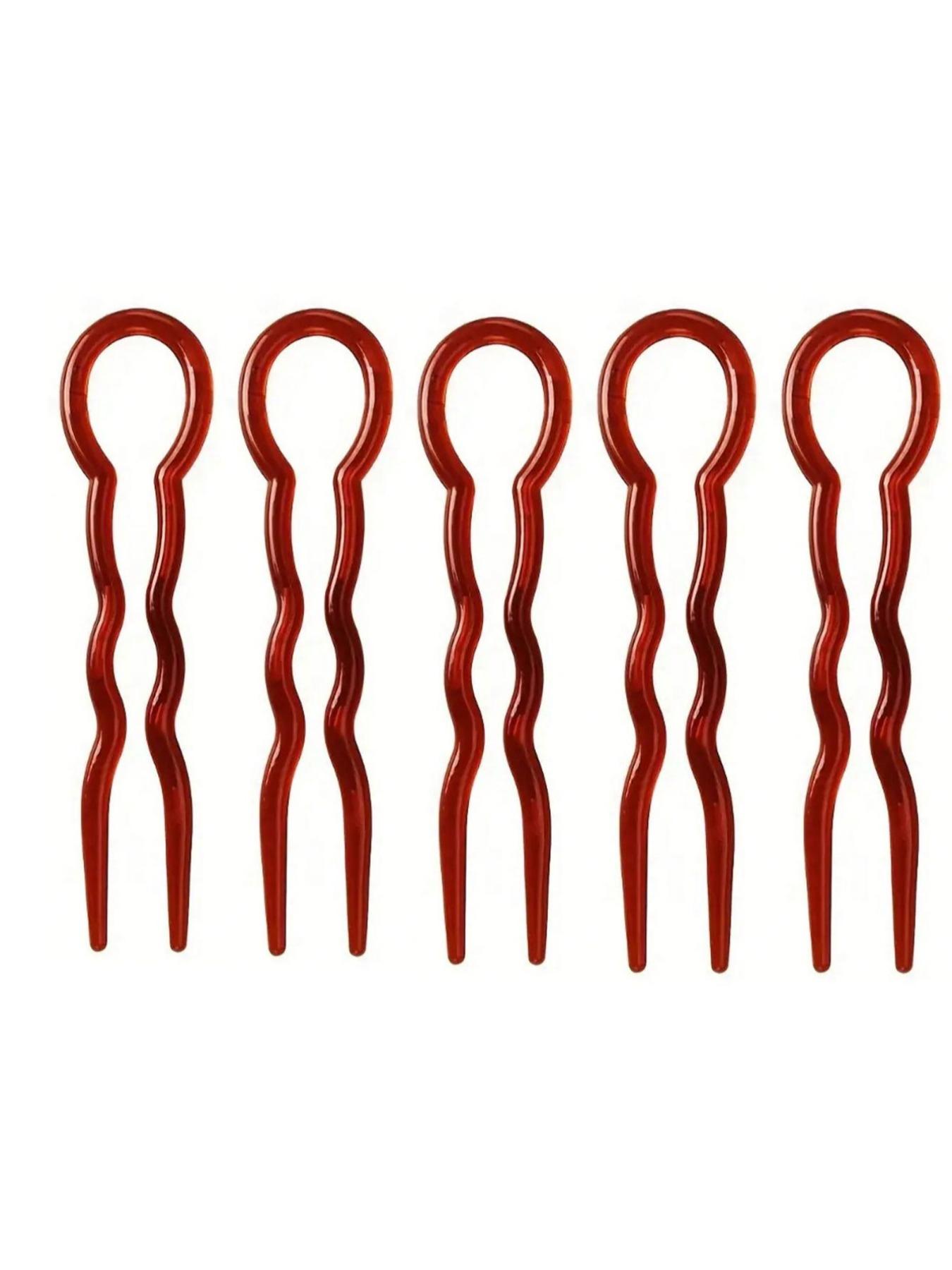 Elegant U-Shaped Hairpins, French Style Hairpin，Durable Plastic Hair Fork Sticks, Versatile Headwear Clips for Women - Ideal for Back to School Accessory, Hair Styling Clips|Minimalist Hairpins|Durable Hairpins, Hair Accessories