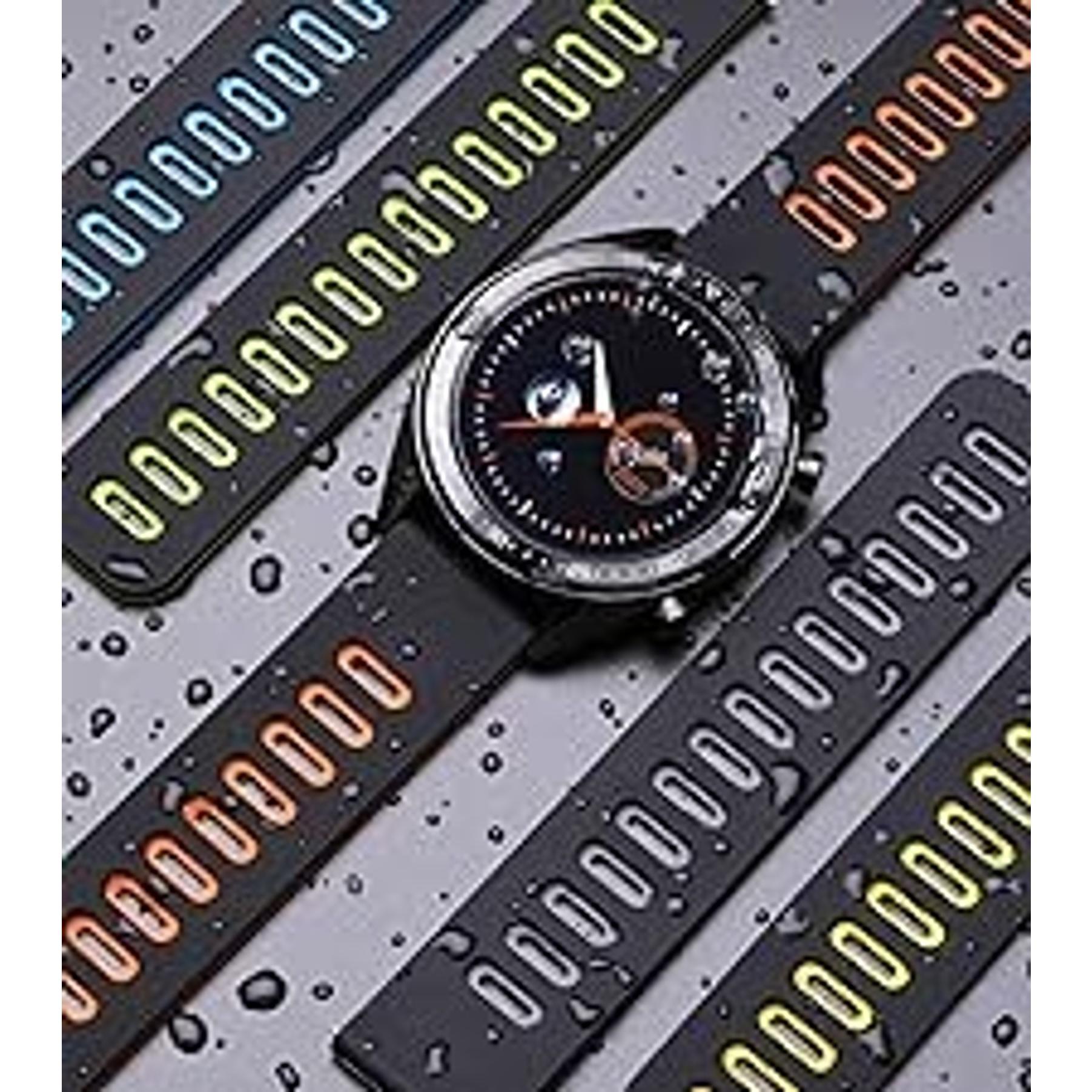 22mm Braided Nylon Watch Band for Men & Women, Quick Release, Black Stainless Steel Buckle - BlackGift