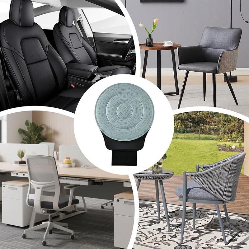 Rotating Car Seat Cushion, 360° Full Rotation, 53x40cm, an Ti-Slip Seat Pad, Moisture-Wicking Cushion, Ergonomic Support, for Driver, SUV, Truck, Elderly, Senior, Travel, Commute, Automotive
