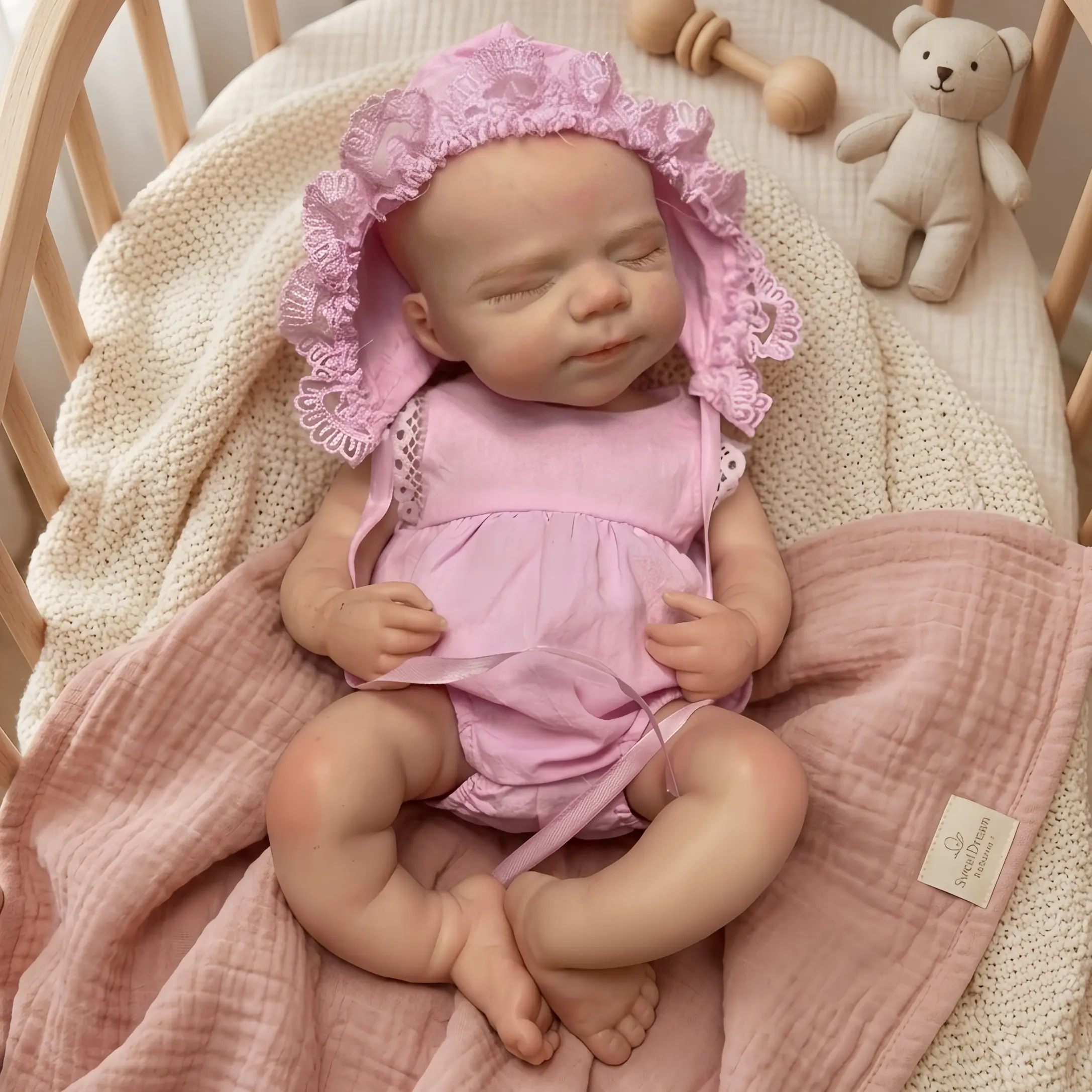 Cute Reborn 13-Inch Full Body Silicone Girl Doll Pascale, Hand-Painted Skin, Visible Veins, Talkative, Washable, Perfect Gift