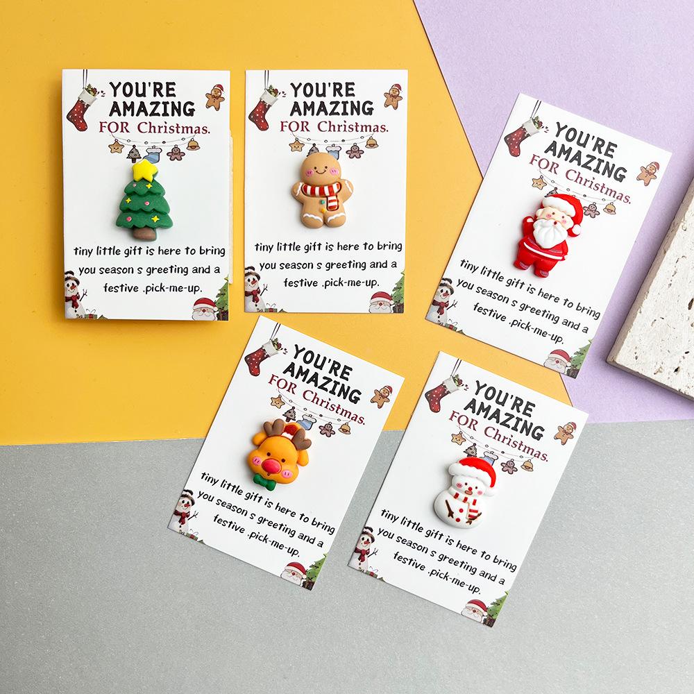 Get Ready for This Christmas, 10Pcs Cute Christmas Greeting Card Set, Santa/Snowman/Reindeer/Gingerbread Man Holiday Cards for Gift