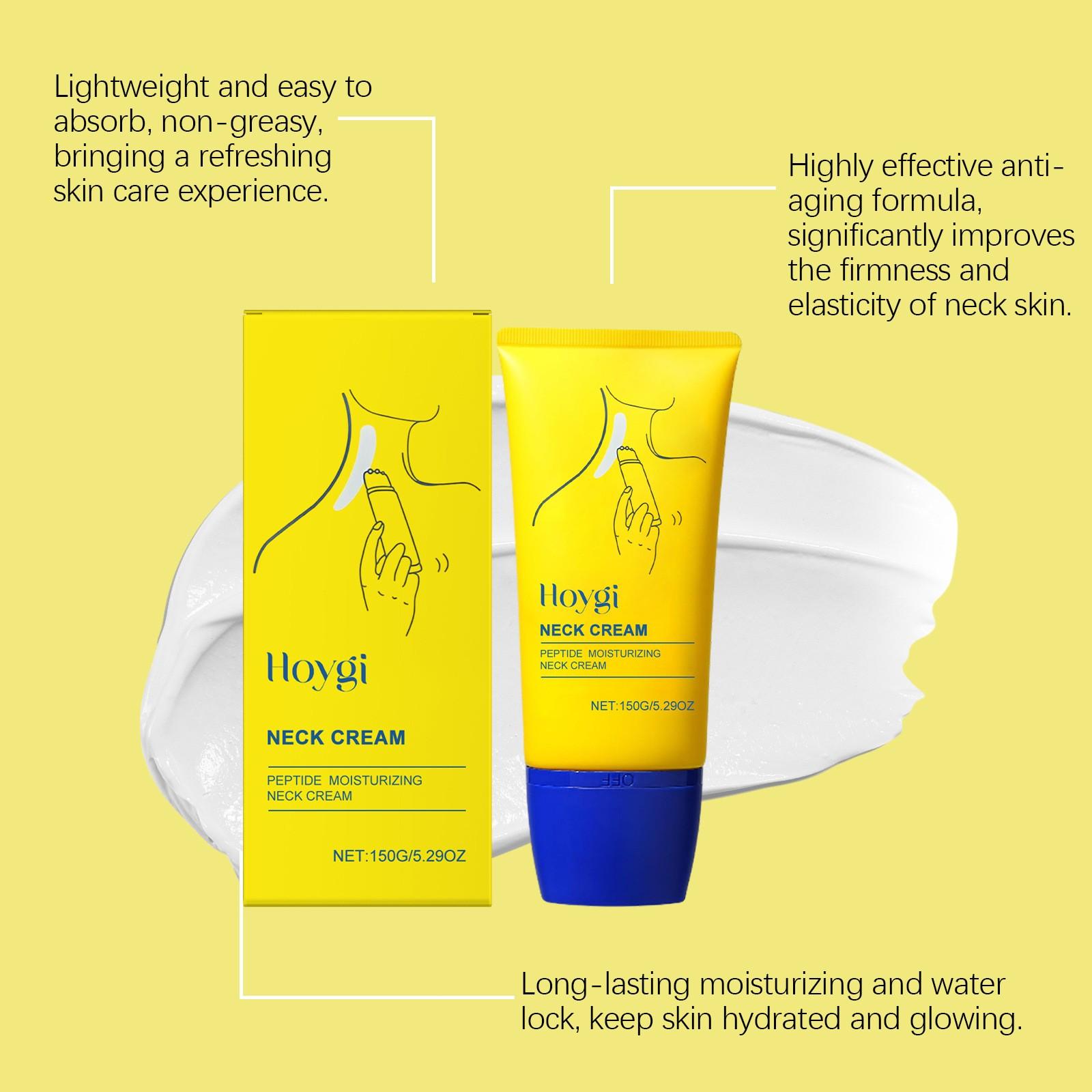 Hoygi Neck Firming Cream 150g, Moisturizing and Nourishing, Reduces Wrinkles, Tightens Skin, Gentle Neck Care Cream