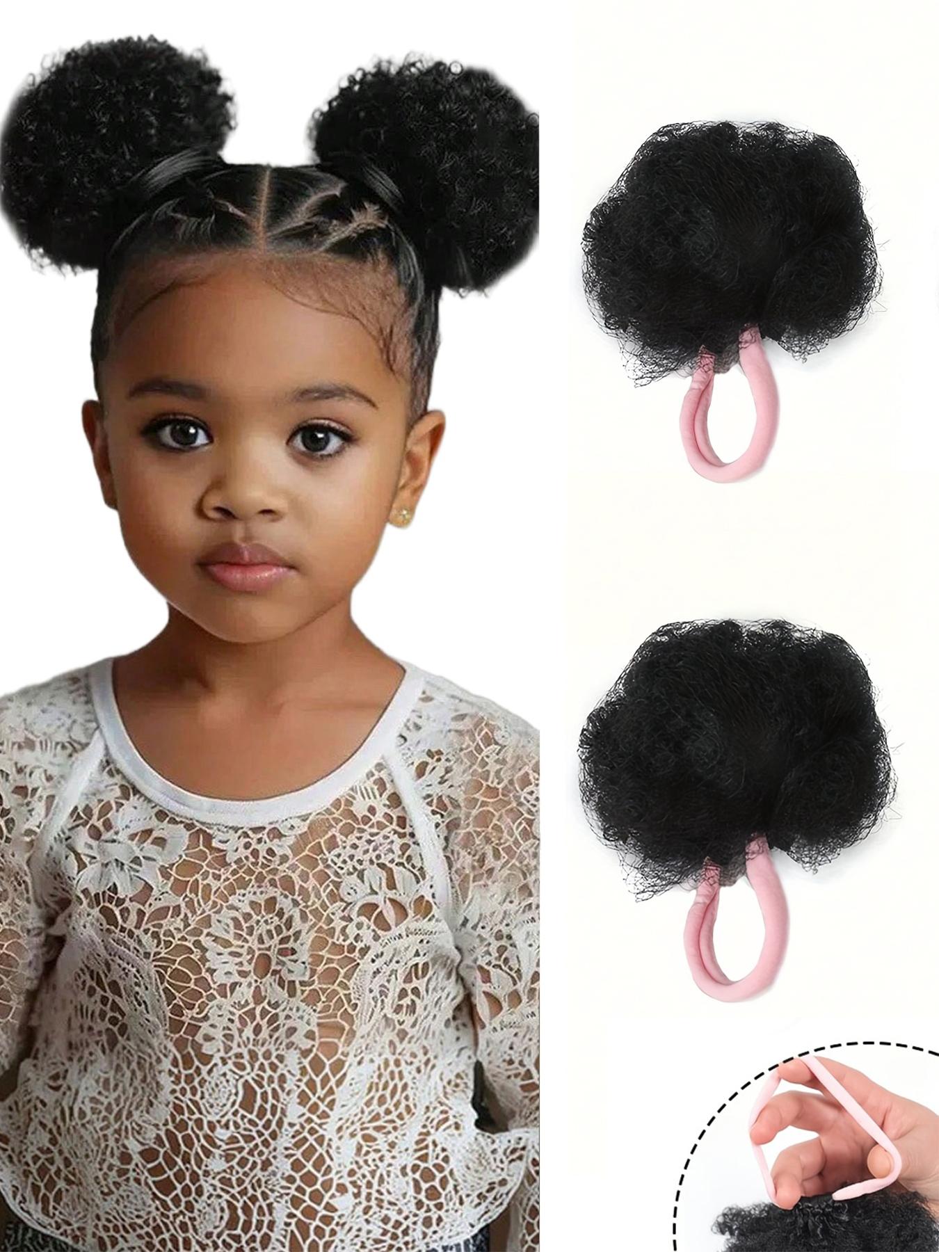 Human Hair Afro Puff Ponytail Set, 2PCS, Drawstring Design for Easy Styling Afro Puff Human Hair Drawstring Ponytail for Black Women  main image 3