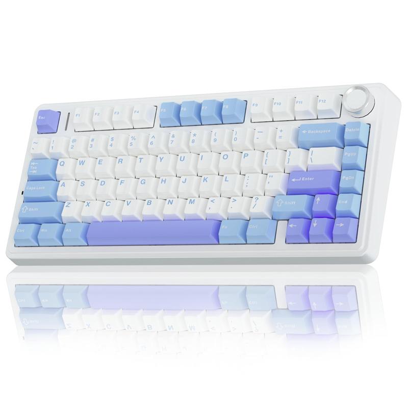 AULA F75 Custom Wireless Mechanical Gaming Keyboard, 75 Percent Gasket Hot Swappable Keyboard, RGB Rainbow Backlit Gaming Keyboard,Tri-Mode, creamy keyboards budget keyboard office computer accessory purple volume Knob Control TikTokShopfalldealsforyou AULA F75 Custom Wireless Mechanical Gaming Keyboard, 75 Percent Gasket Hot Swappable Keyboard, RGB Rainbow Backlit Gaming Keyboard,Tri-Mode, creamy keyboards budget keyboard office computer accessory purple volume Knob Control TikTokShopfalldealsforyou