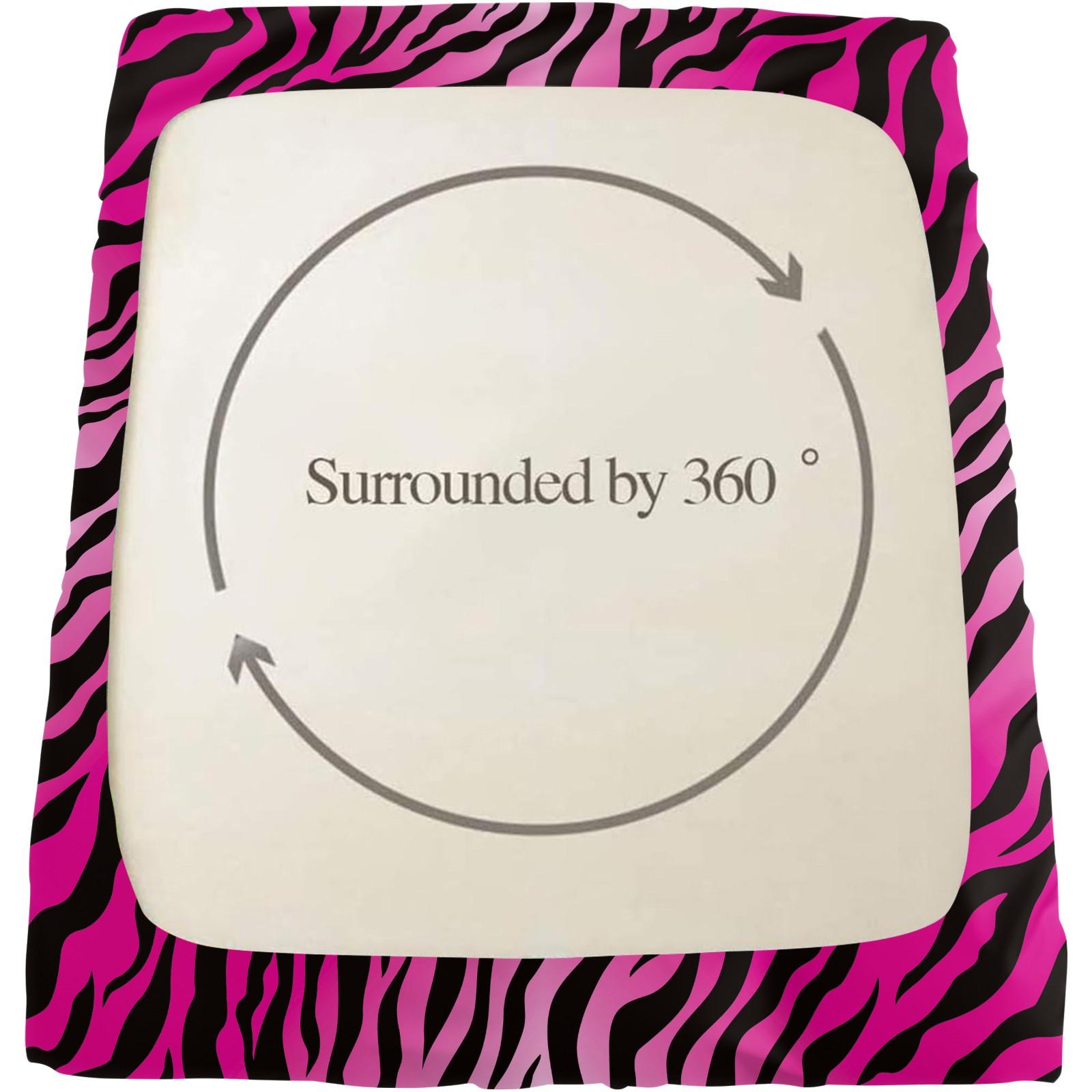 Black & Pink Zebra Print Fitted Sheet Set, 1 Bed Fitted +2 Pillowcases No Core, Hot Pink Base with Black Zebra Print, Y2K Millennial Style Bedding Non-Slip, Soft Breathable Fabric, Girls Bedroom Decor