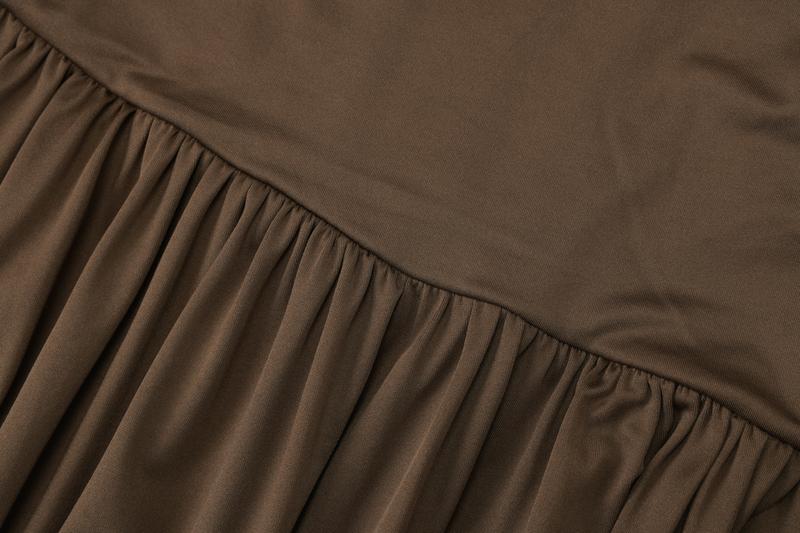 Women's Solid Ruched Round Neck Long Sleeve Pleated Dress, Elegant Plain Patchwork Plicated Slim-fitting Long Dress, Party Club Date Evening Gown Formal Dress, Ladies Spring Fall Winter Casual Dresses Clothes Wear, Formal Bodycon Dress