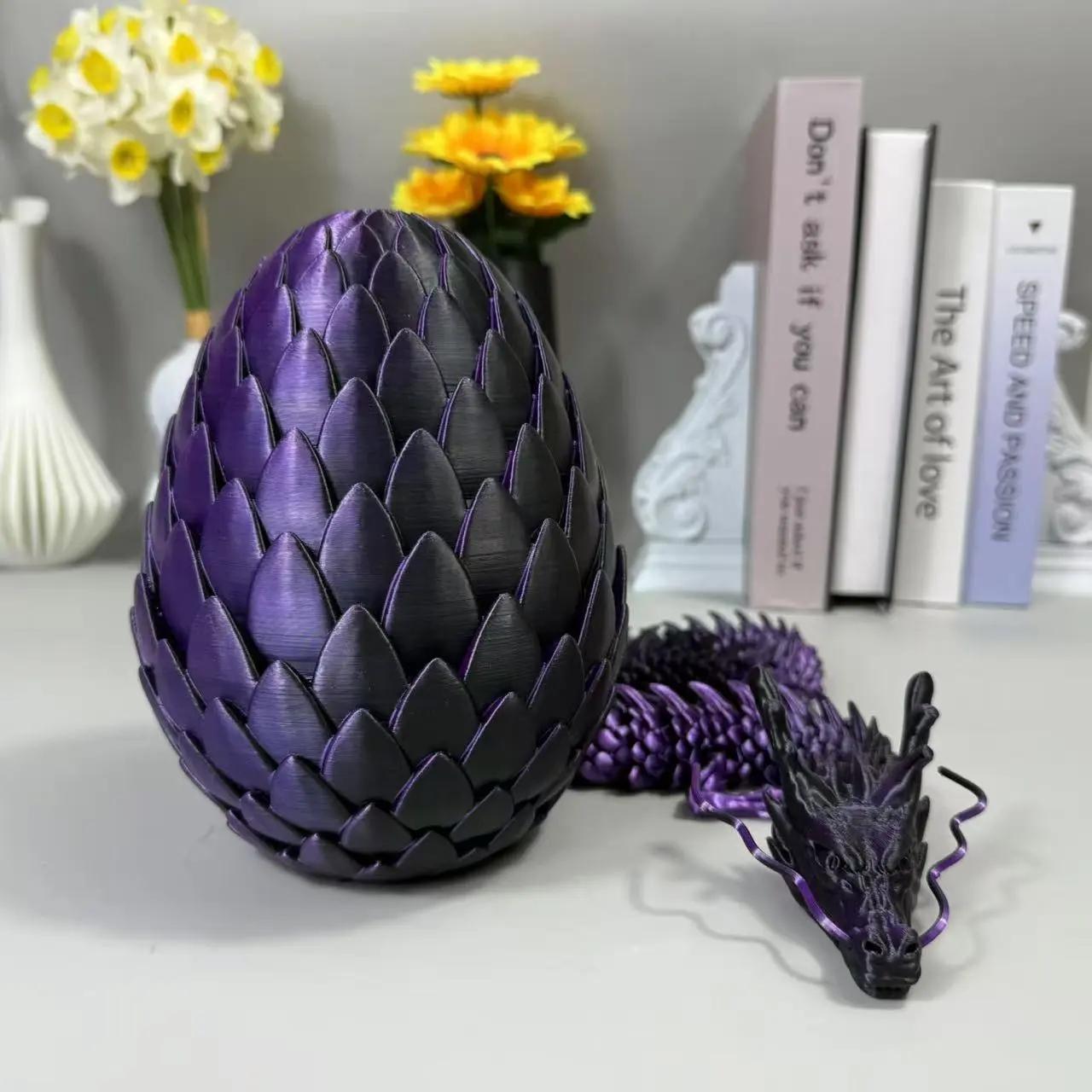 Large 3D Printed Dragon Egg Decorations, Home Gift, Party Favor, Office Desktop Ornament, Holiday Gifts, Car Decoration, Collectible Room Decor, Perfect Prank Gift