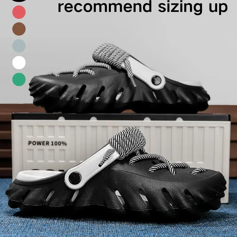Unisex Adjustable Eva Beach Shoes, Water Shoes, Beach Footwear, Cartoon Soccer Design, Sporty Lace-Up, Lightweight, Breathable, Non-Slip, Comfortable, All-Season #GLOBAL PICKS