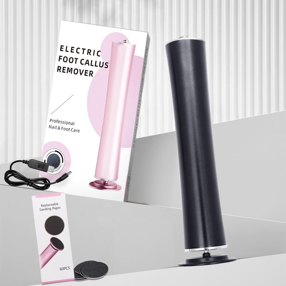 Electric Foot File, Foot Dead Skin Remover With 60pcs Replacement Sandpaper, Callus Remover Tool, Pedicure Tool For Home & Travel, Rechargeable Pedicure Tool