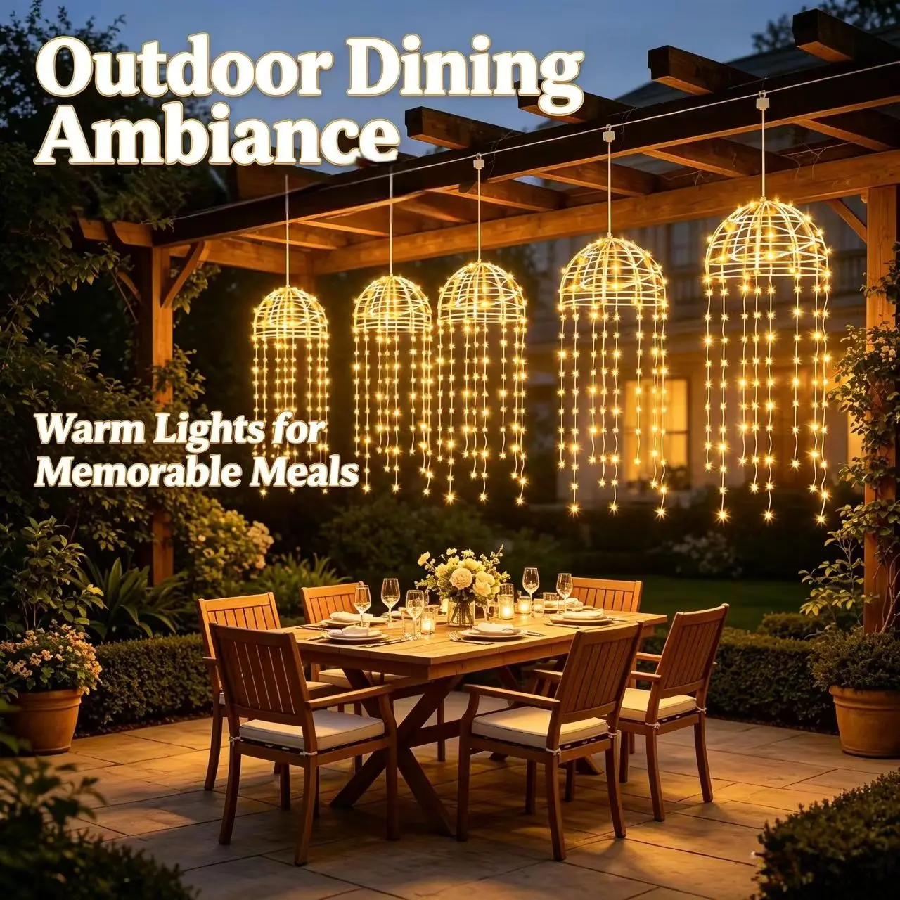 Solar Powered Iron Wicker Ball Light, LED Warm/colorful Lights, 8 Modes, Waterproof Outdoor Patio Lantern, Decorative Hanging Lamp
