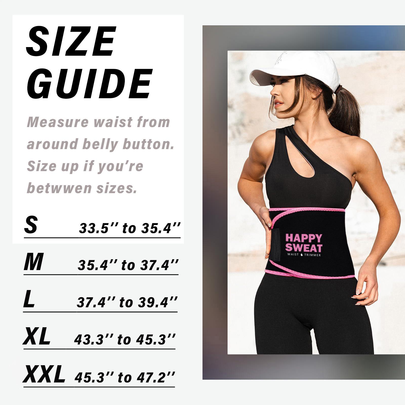 Trainer for Women and Men - Sweat Band Waist Trainer Belt for High Intensity Training and Gym Workouts, 5 Adjustable Sizes - Black/Pink