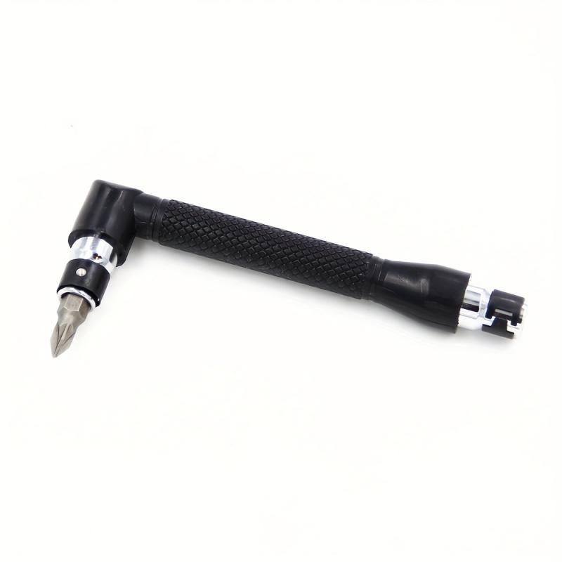 Hexagonal screwdriver bit 90-degree double-headed handle 6.35mm wrench tool black non-slip manual screwing accessory