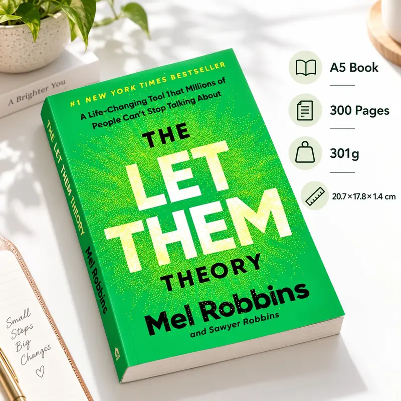 The Let Them Theory by Mel Robbins, Personal Growth Self-Improvement Book, 300 Pages, Emotional Management, Positive Thinking, Inspirational Reading