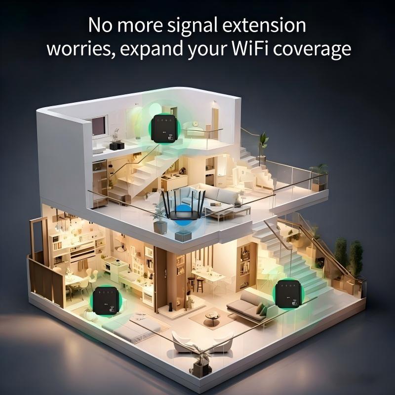 WiFi Extender 2026, 300mbps Signal Booster, Covers Large Area, Ethernet Port, Home Repeater, Us Plug, Multiple Devices Support