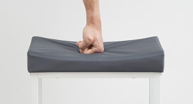 HOOBRO Bar Stools, Set of 2 Bar Chairs, Counter Height Stools, Saddle Stools with Curved Surface, Kitchen Stools, 24.8 Inches, 2.4" Thick Upholstery, for Kitchen, Dining Room, White and Gray#springtok#SpringSale #BigSpringSale