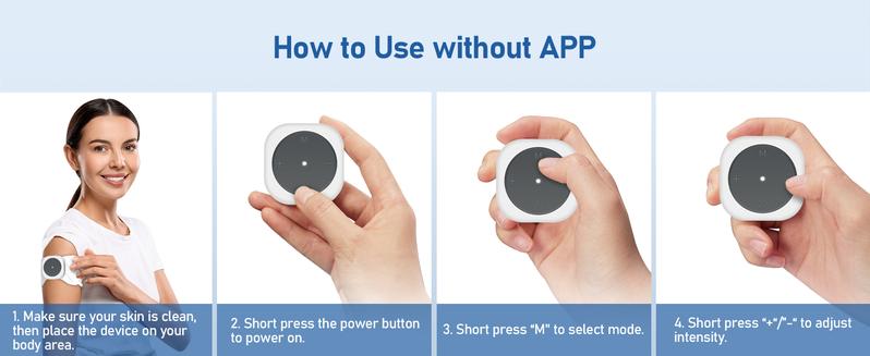 Wireless TENS unit with 2 Wireless Host, Control at the Touch of a Button and App with 30 Programmes, 20 Intensity Levels, Massage Device, Muscle Stimulator with 4