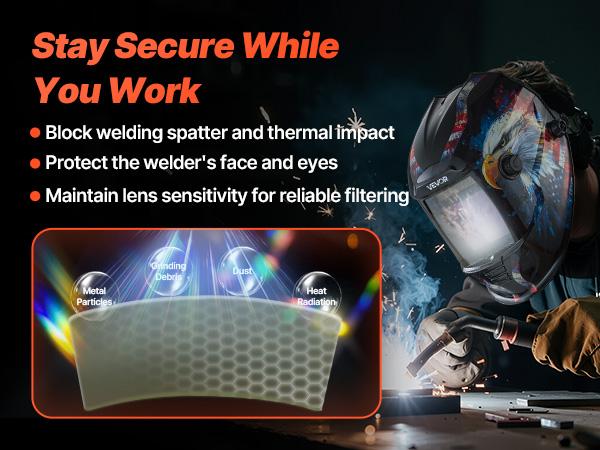 VEVOR Heat Resistant Arc Welding Helmet Outer Cover Lens, 20PCS 4.76in x 4.65in Quick Installation Outside Replacement Covers for VEVOR CRIUS/METIS Series Auto Darkening Helmets