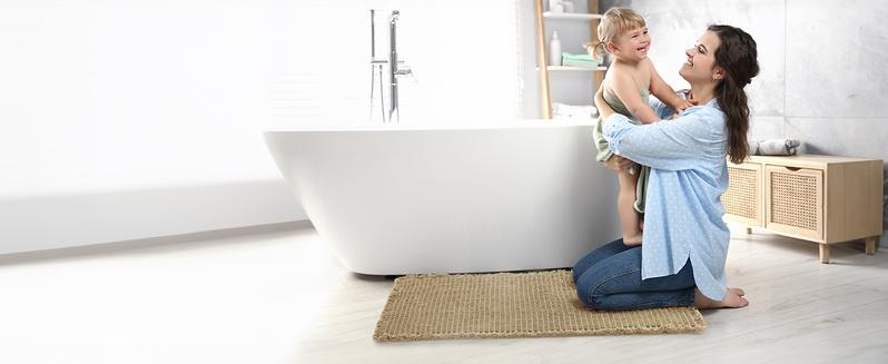 Deconovo Upgraded Boho Waffle Bath Mat - Super Absorbent, Non-Slip, Machine Washable Rug for Bathroom, Kitchen, Bedroom, Living Room, Hallway, and Entryways